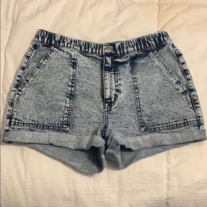 Wild fable acid wash high waisted jean shorts